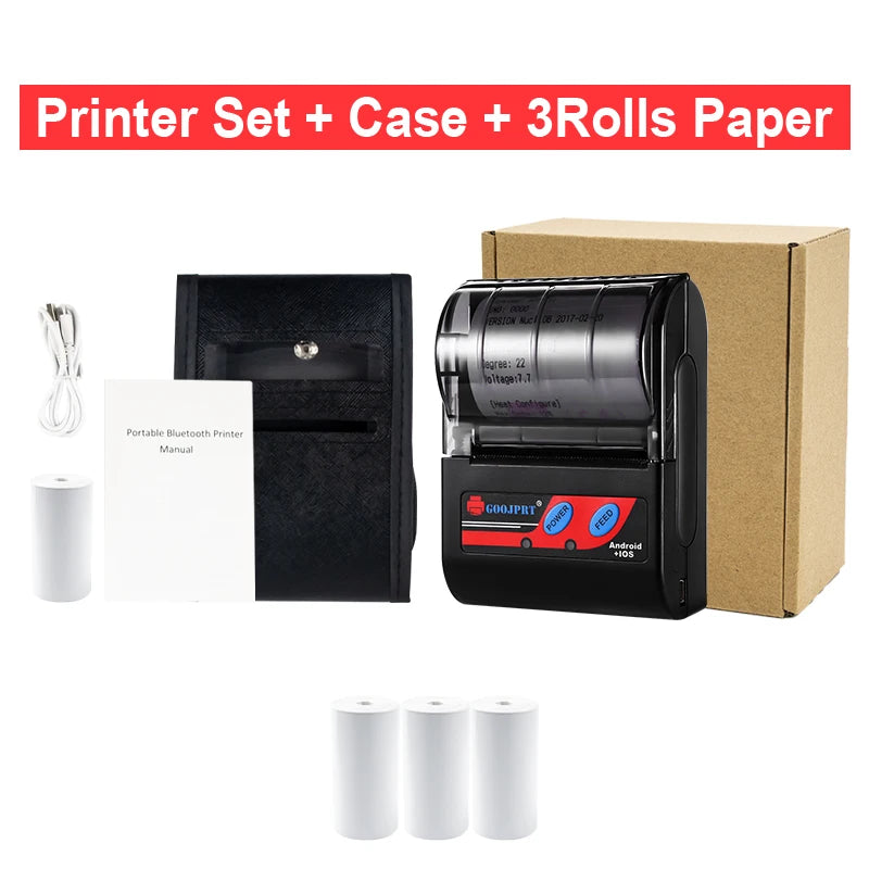 Mobiler Thermodrucker 58mm Bluetooth für Belege
