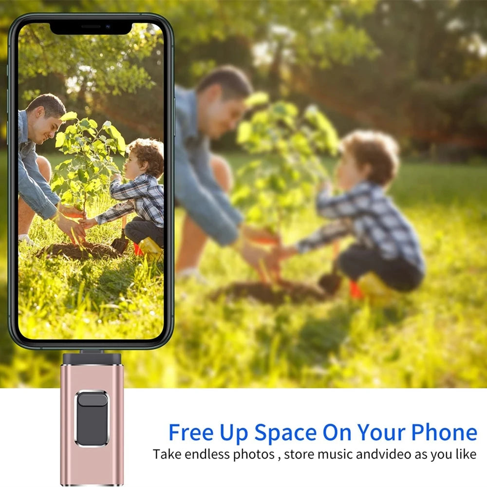 iPhone USB-Flash-Laufwerk 3in1 2TB MFi Speicherstick