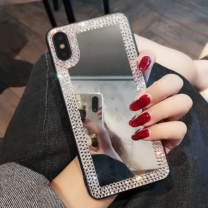 Glitzer Diamant Spiegel Hülle für iPhone 17
