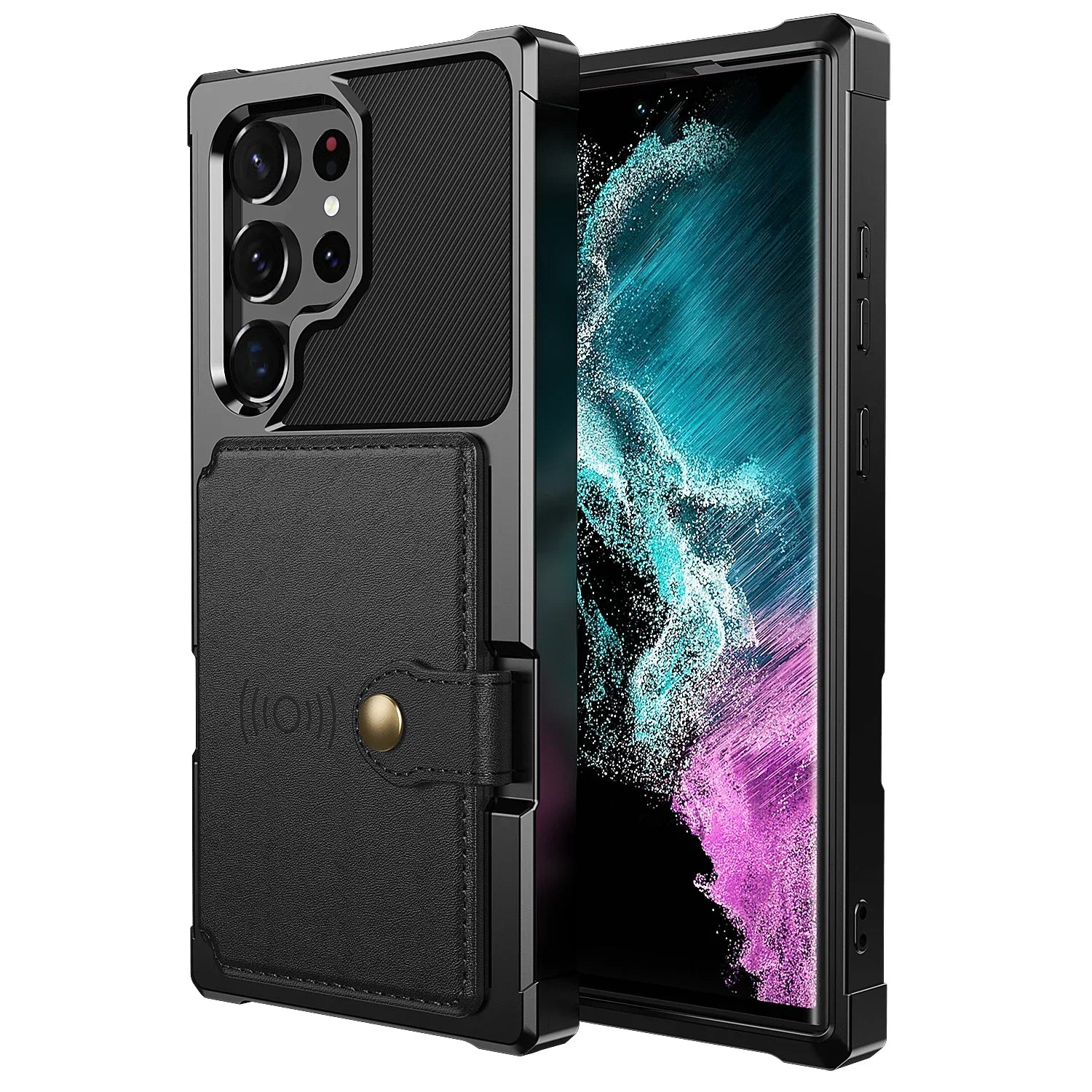 PU Leder Kartenetui Hülle für Galaxy S25/S24
