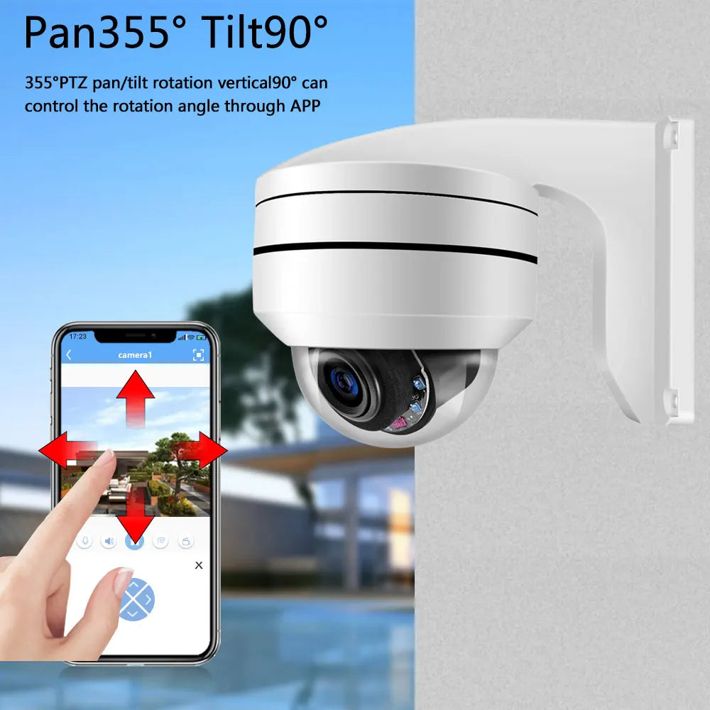 8MP 4K PTZ Dome IP Kamera mit Zoom & Nachtsicht