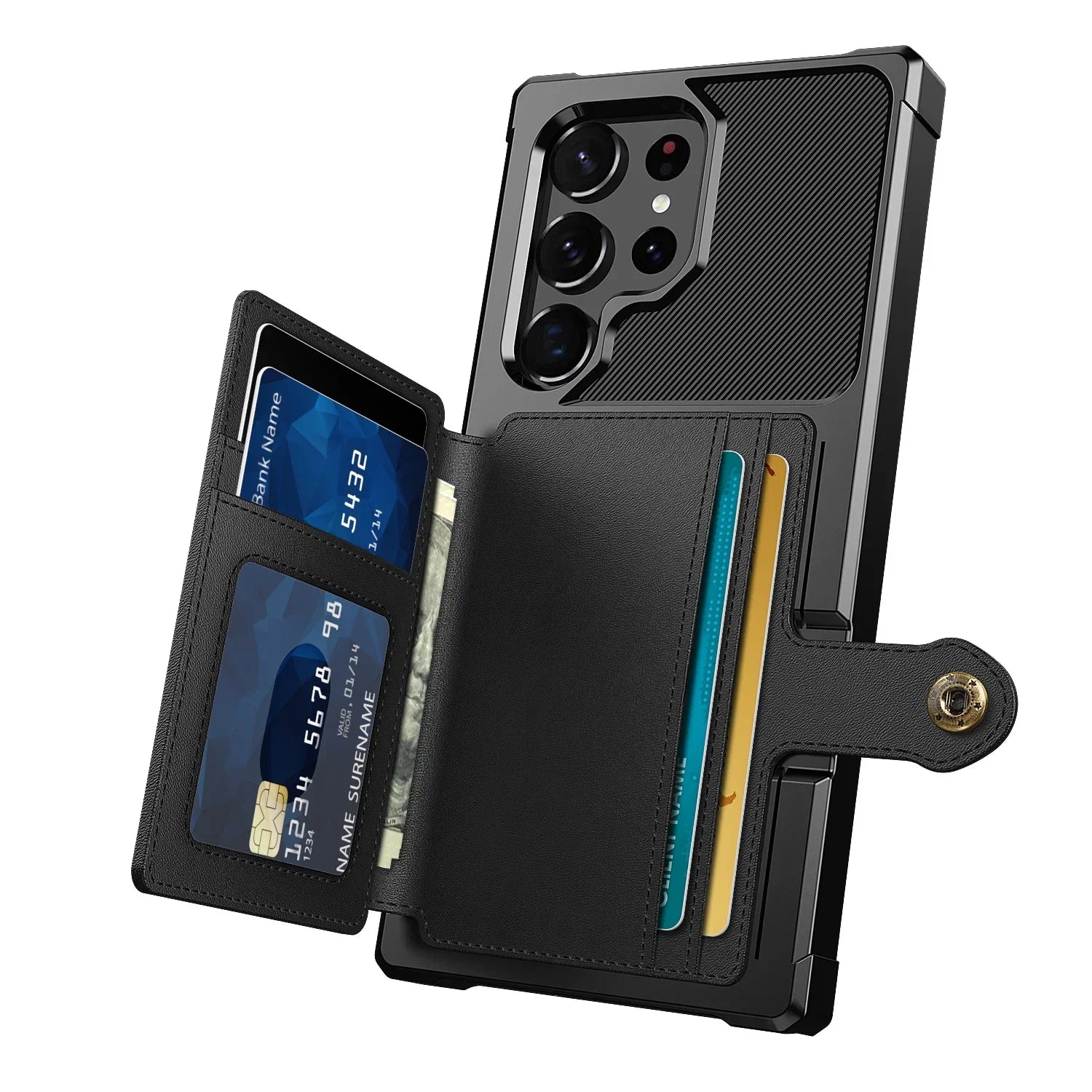 PU Leder Kartenetui Hülle für Galaxy S25/S24