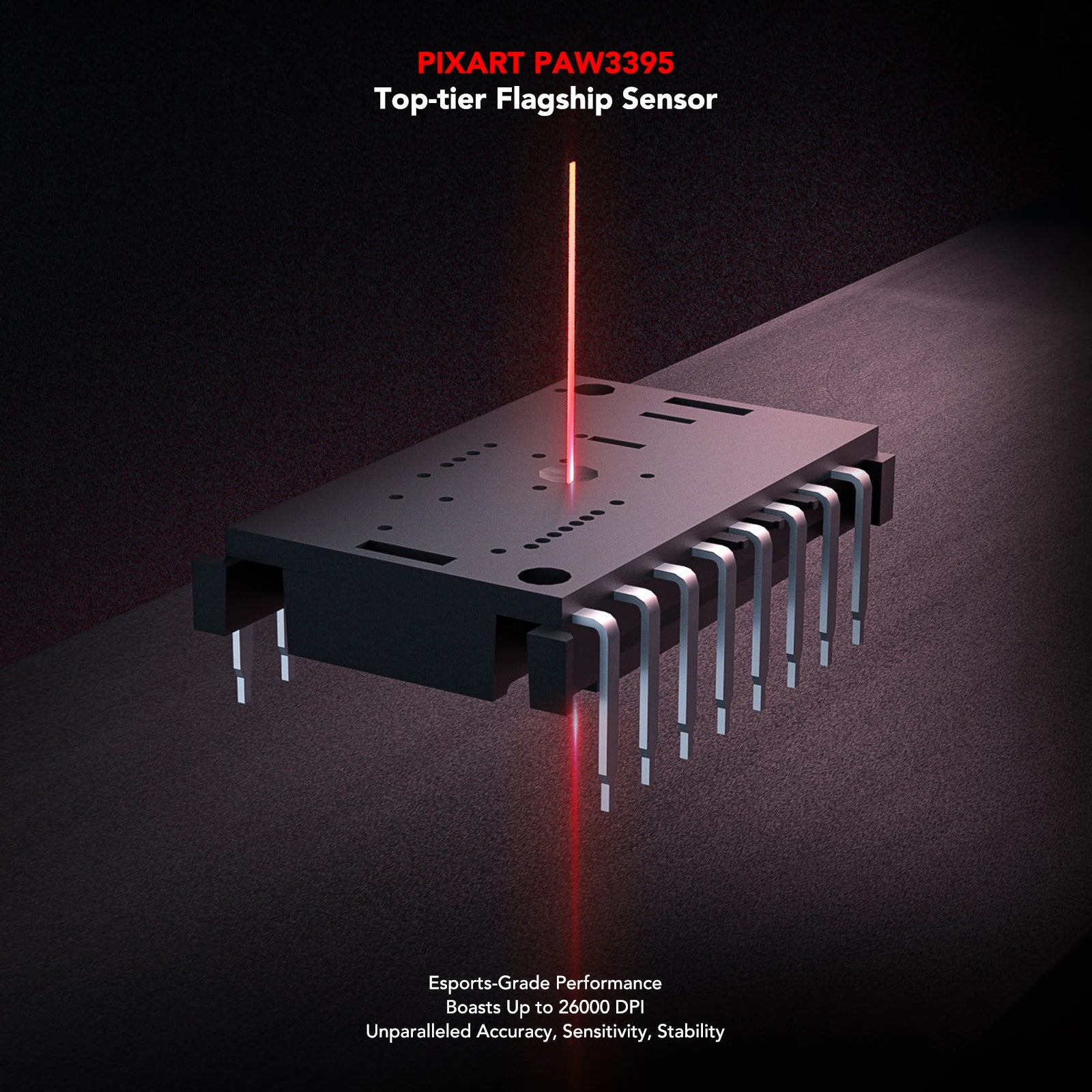 Leichte Wireless Gaming-Maus mit 26000 DPI Sensor
