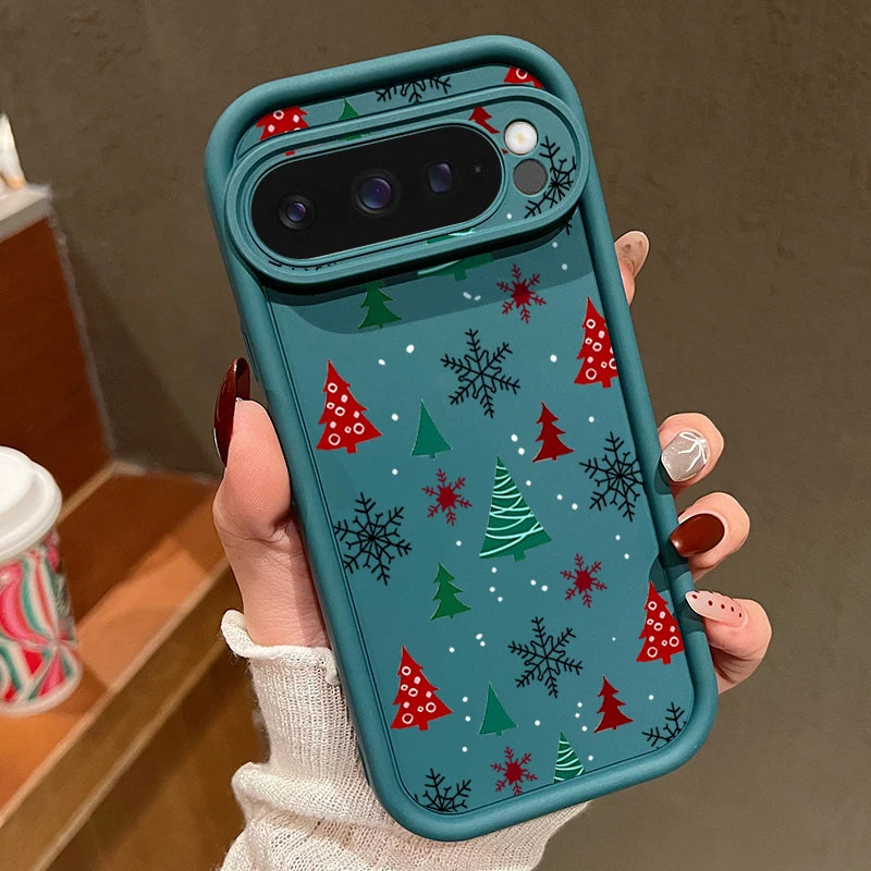 Weihnachtliche TPU-Handyhülle mit Tannenbaum für Google Pixel 10 9 8