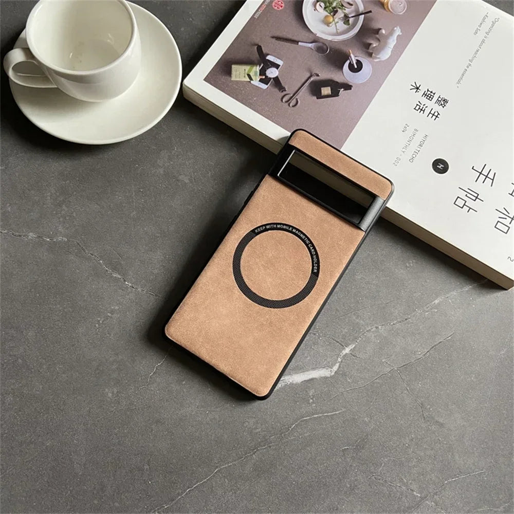 Luxuriöse Leder-Magsafe-Hülle für Pixel