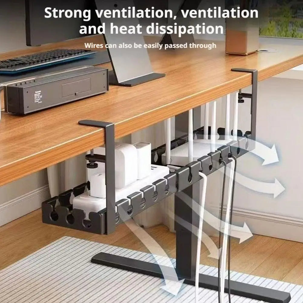 Ausziehbares Kabelmanagement-Tablett unter Schreibtisch