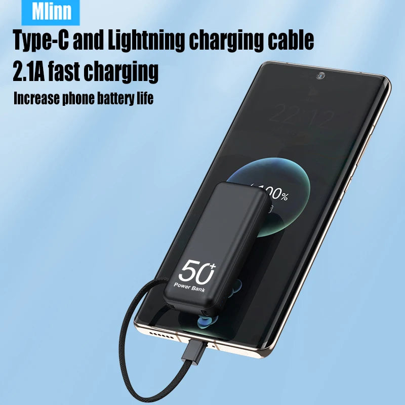 5000mAh Tragbare Powerbank mit Kabel