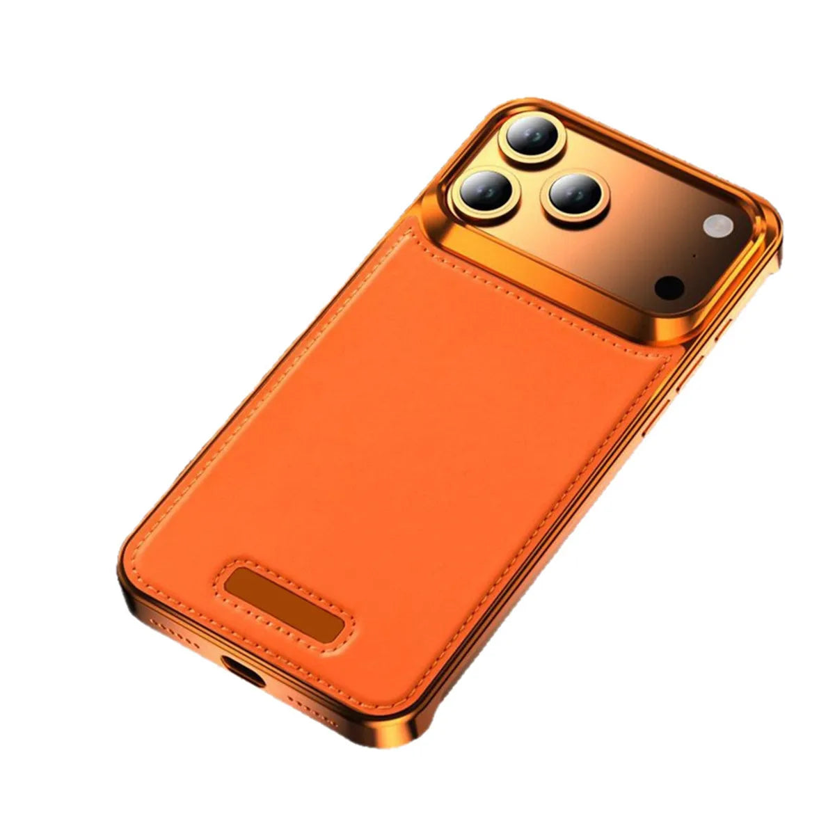 Edle Leder-Metallhülle für iPhone 17 Pro/Max