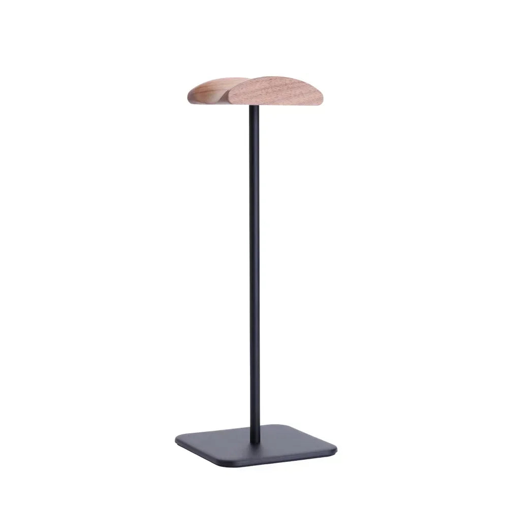 Klassischer Holz Kopfhörer Ständer Nussbaum