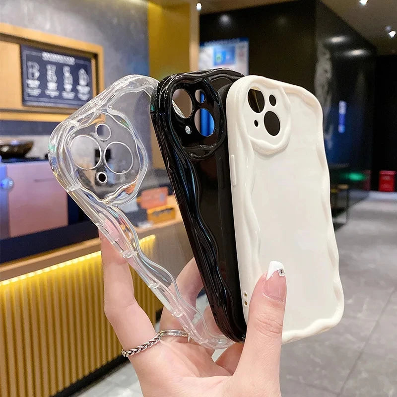 Wellenmuster Klar Hülle iPhone 11-16 Pro Max
