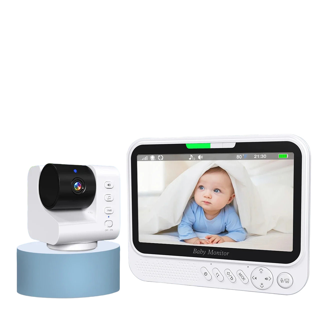 7 Zoll Video Babyphone mit Schwenk-Neige-Zoom