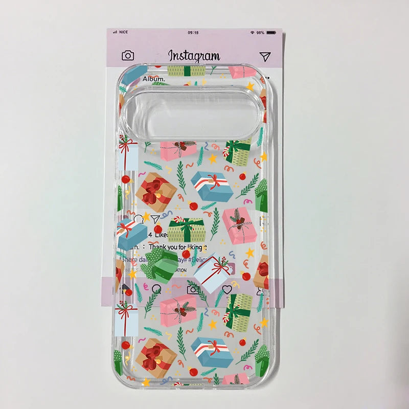 Weiche Weihnachtsmann Silikonhülle für Google Pixel 8 8 Pro 9 9 Pro 10 10 Pro transparent leicht kratzfest staubdicht