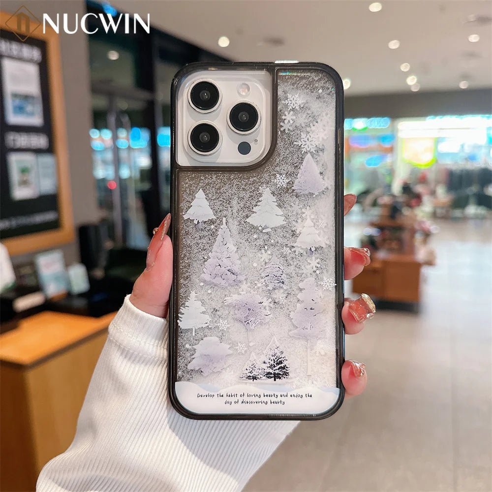 Weihnachts-Quicksand Case for iPhone 16 Liquid