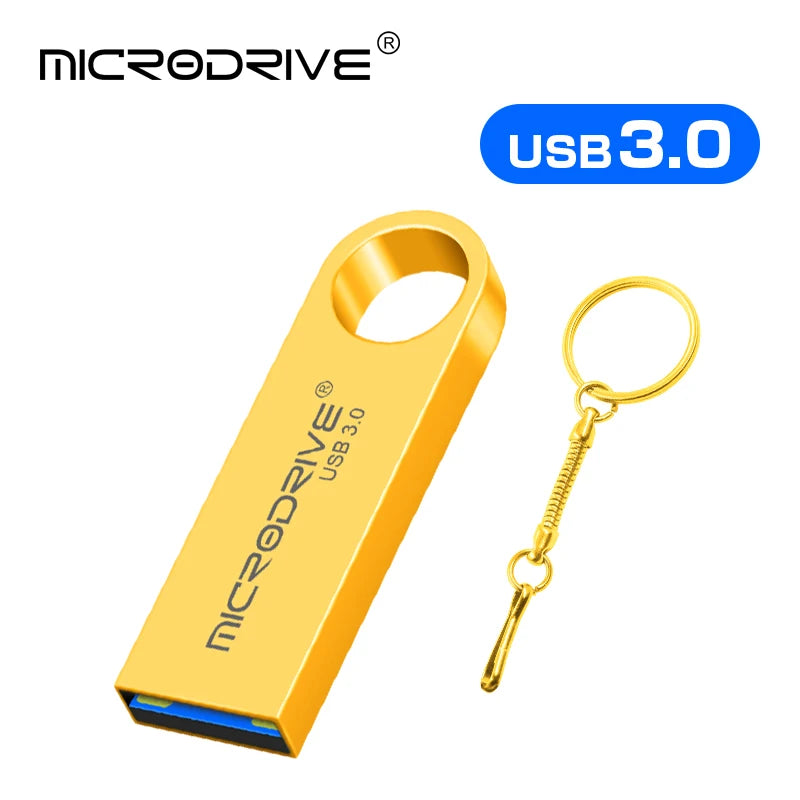 Metall USB 3.0 Stick 128–512GB Pendrive