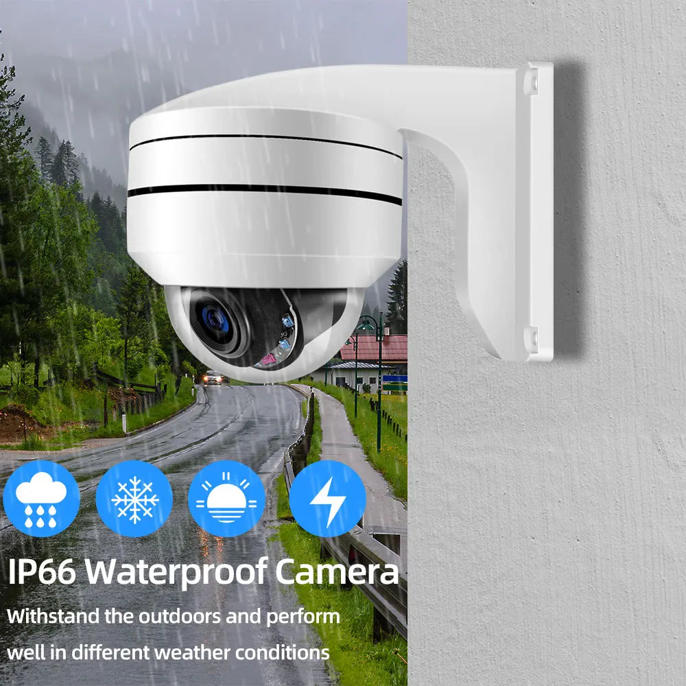 8MP 4K PTZ Dome IP Kamera mit Zoom & Nachtsicht