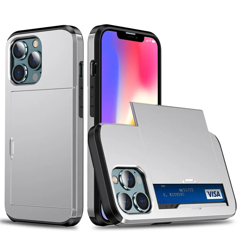 Slide Wallet Kartenfach Handyhülle iPhone