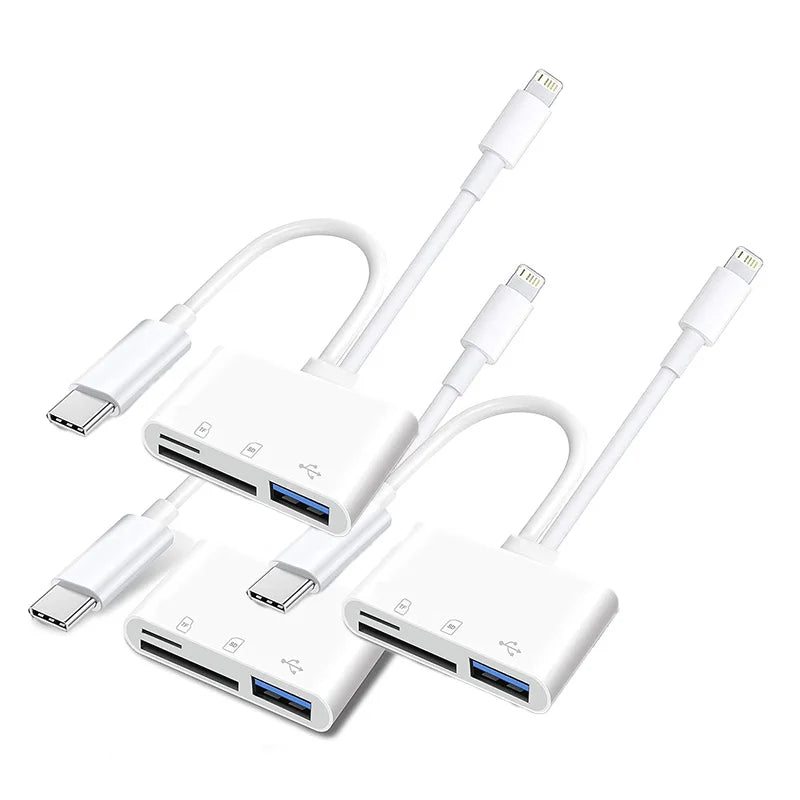 3-in-1 USB Typ C Kartenleser für TF SD CF Karten