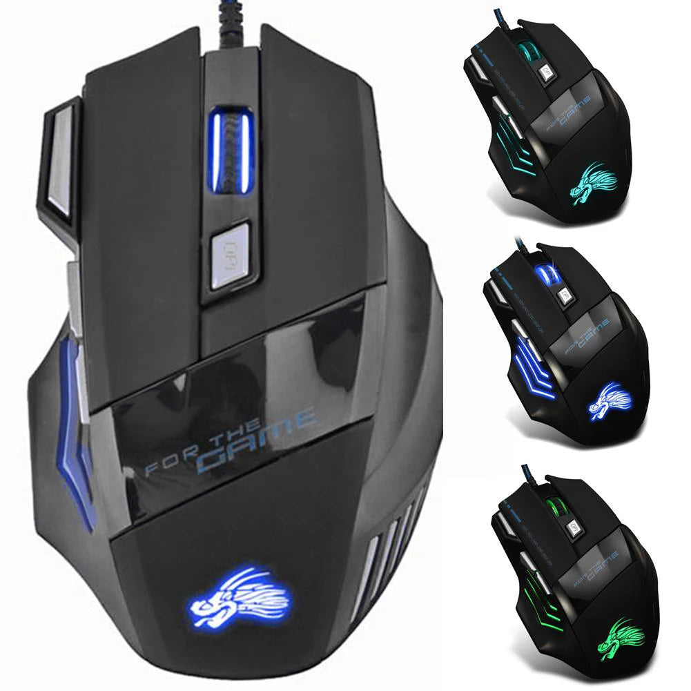 Kabelgebundene Gaming-Maus 5500 DPI RGB Beleuchtung