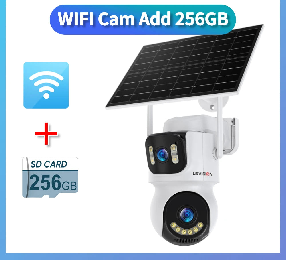 4K 4G WiFi Solarkamera mit 10X Zoom und Auto Tracking