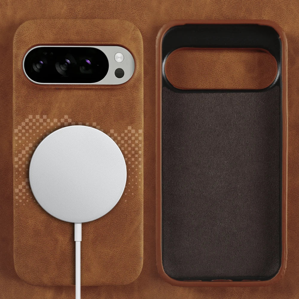 Premium Leder Magsafe Hülle für Google Pixel 10