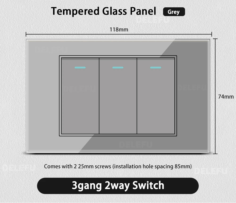 Grau Glas Smart Steckdose USB C & Wifi Schalter