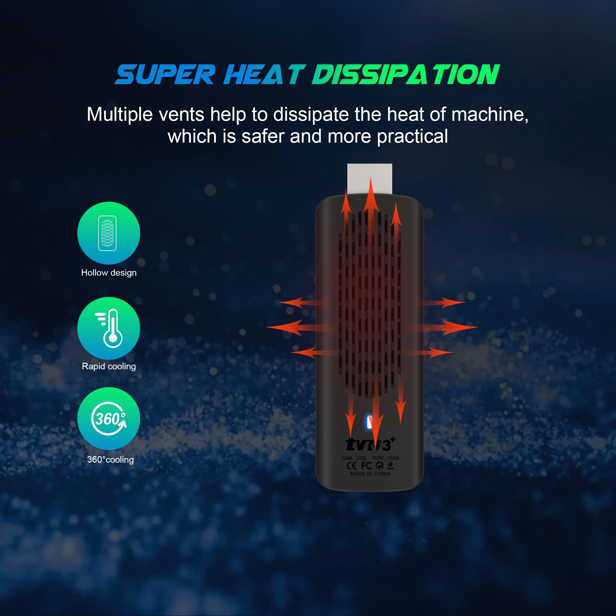 4K Android TV Stick with WiFi6 and voice control