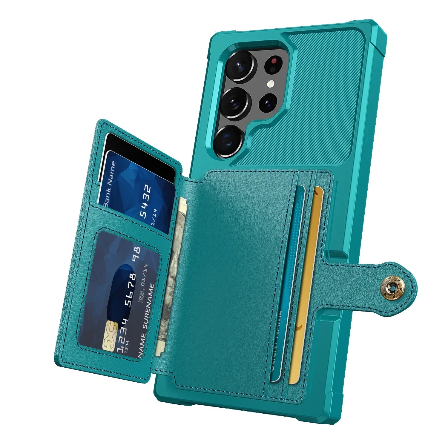 PU Leder Kartenetui Hülle für Galaxy S25/S24