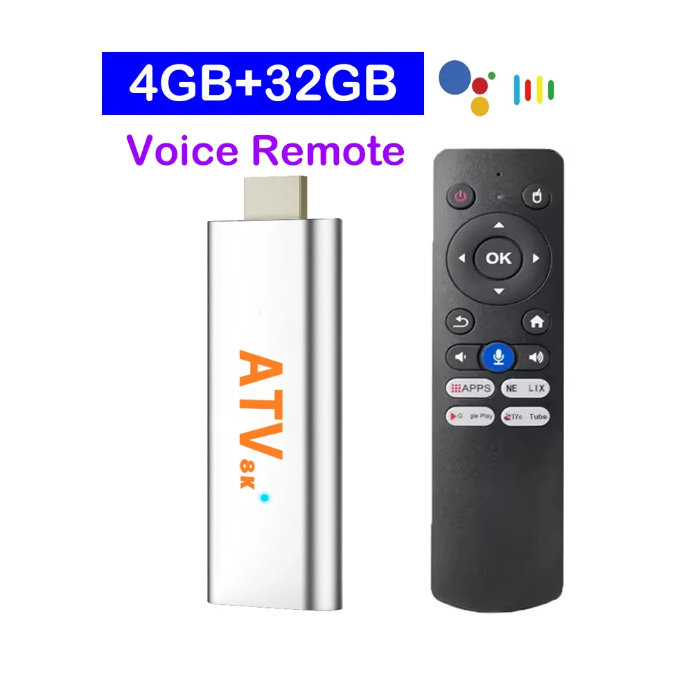 TV Stick Android 14 8K 4K Ultra Fast Media Player
