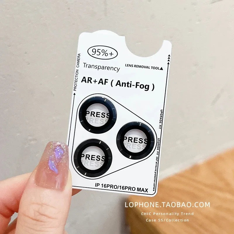 Blaues Metall Kameraobjektiv Schutz für iPhone 17