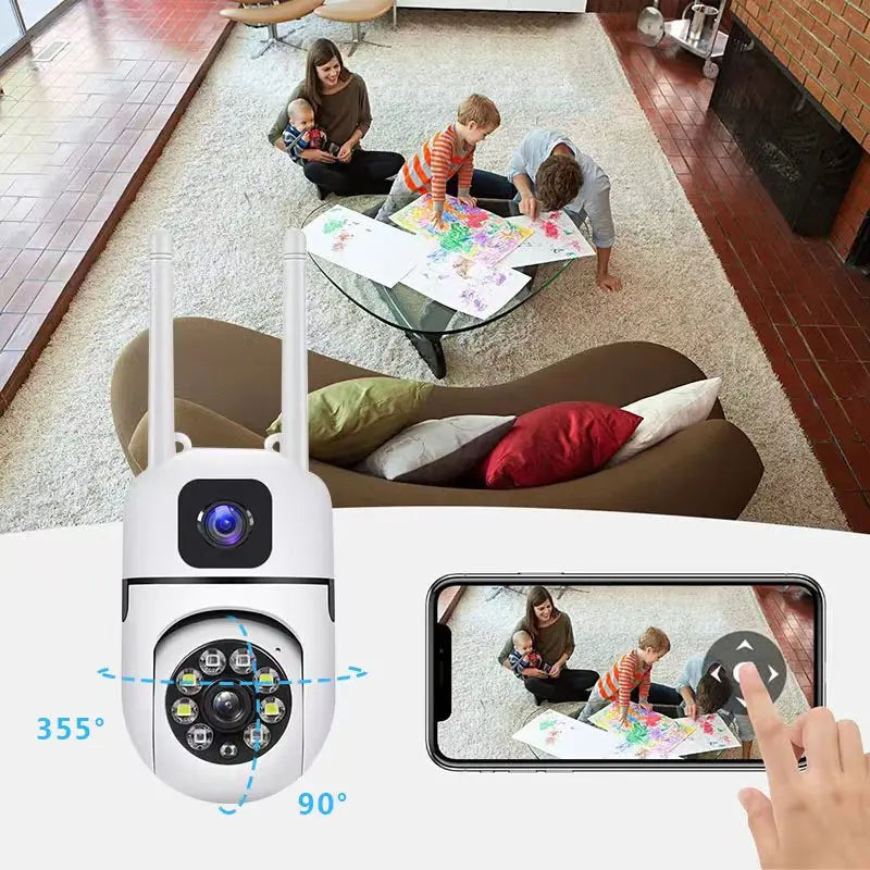 WiFi IP Kamera Dual Objektiv PTZ Indoor Monitor