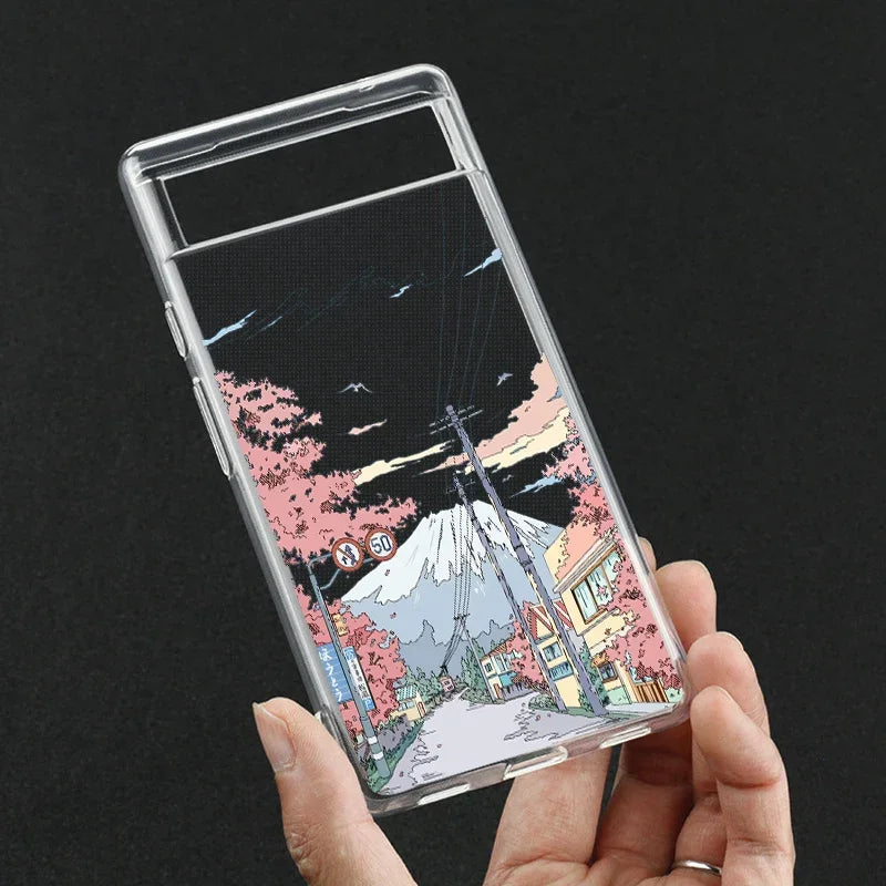 Anime Landschaft Hülle für Pixel 6–8 Pro