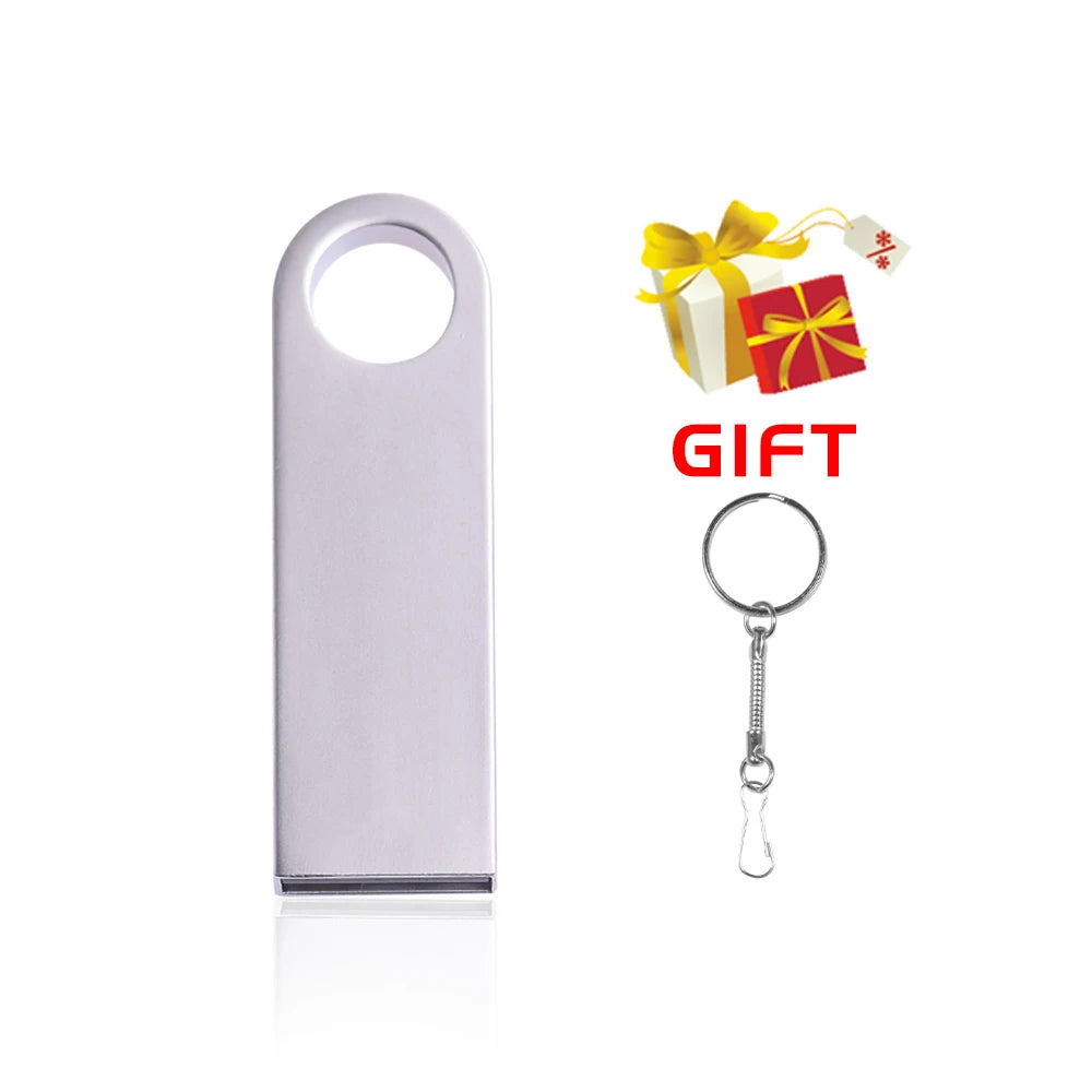 Bunter USB-Metall-Stick 4GB–128GB mit Schlüsselanhänger
