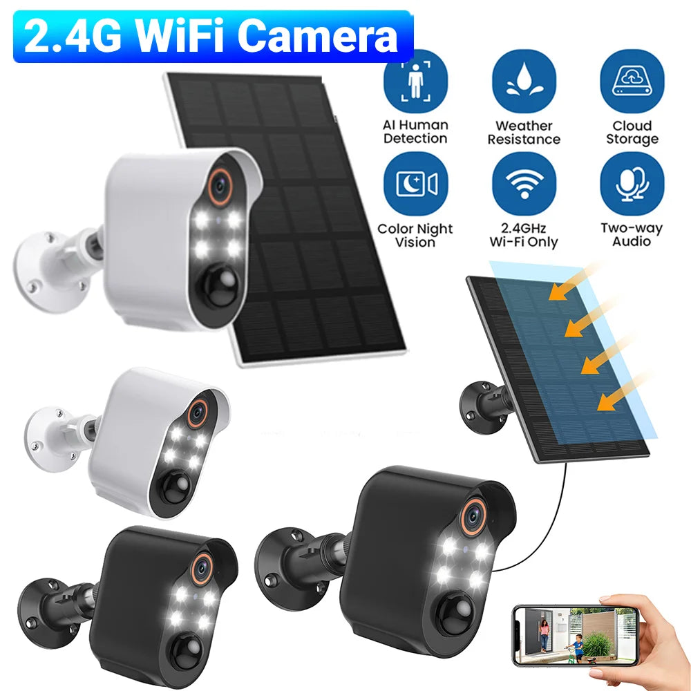 Solar WiFi Kamera 5MP Full-HD Outdoor mit KI-Erkennung