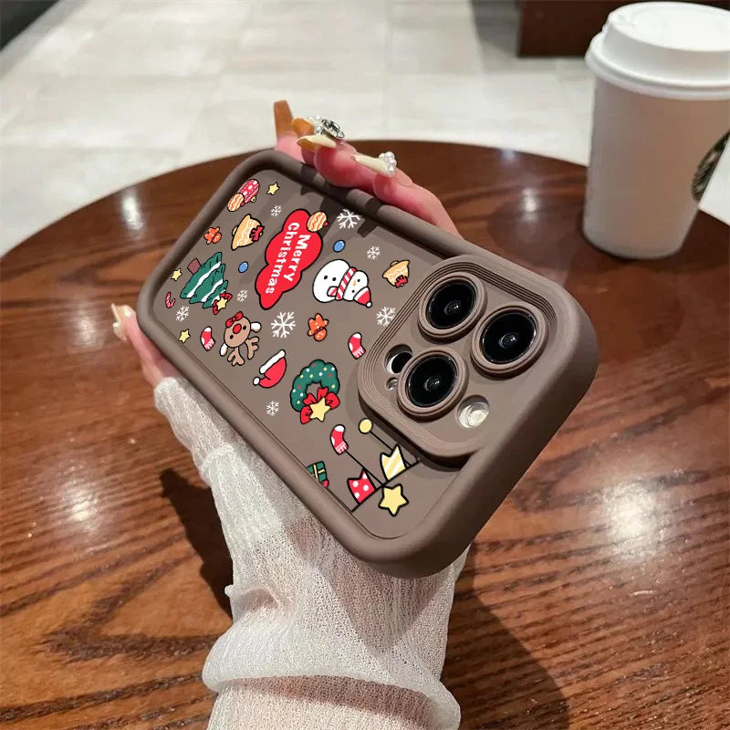 Pixel 9 8 Hülle Weihnachten Cartoon Silikon Vollschutz Case