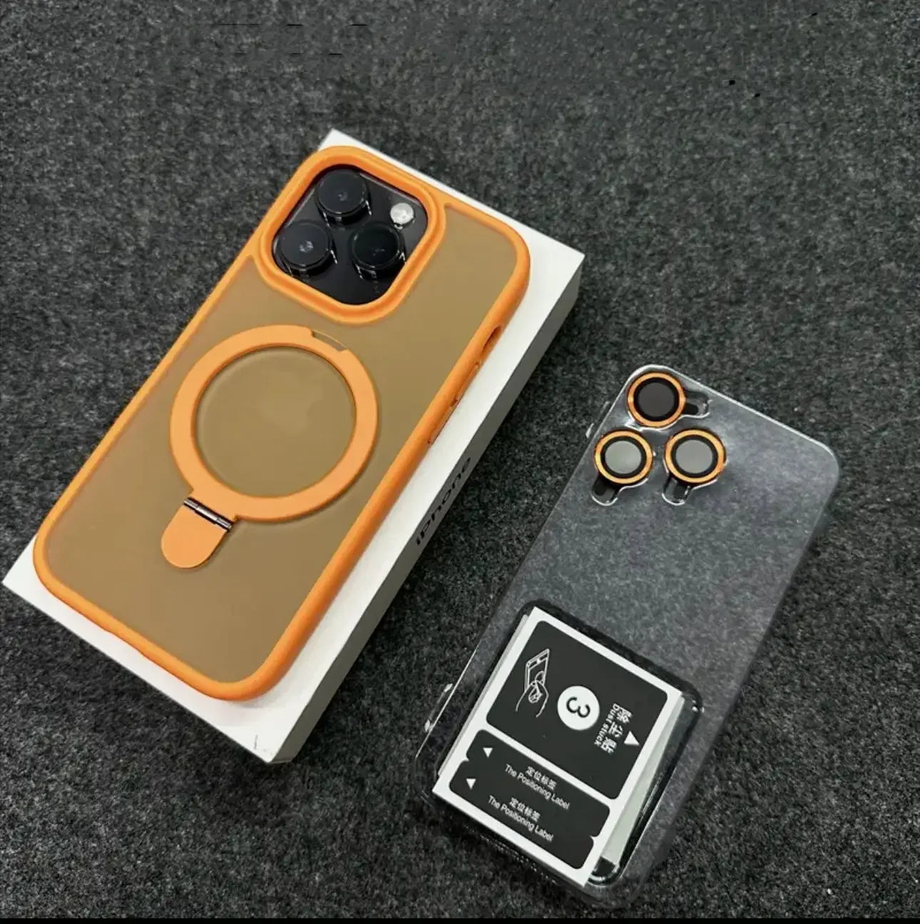 Magnethülle mit Ring für iPhone 12–16