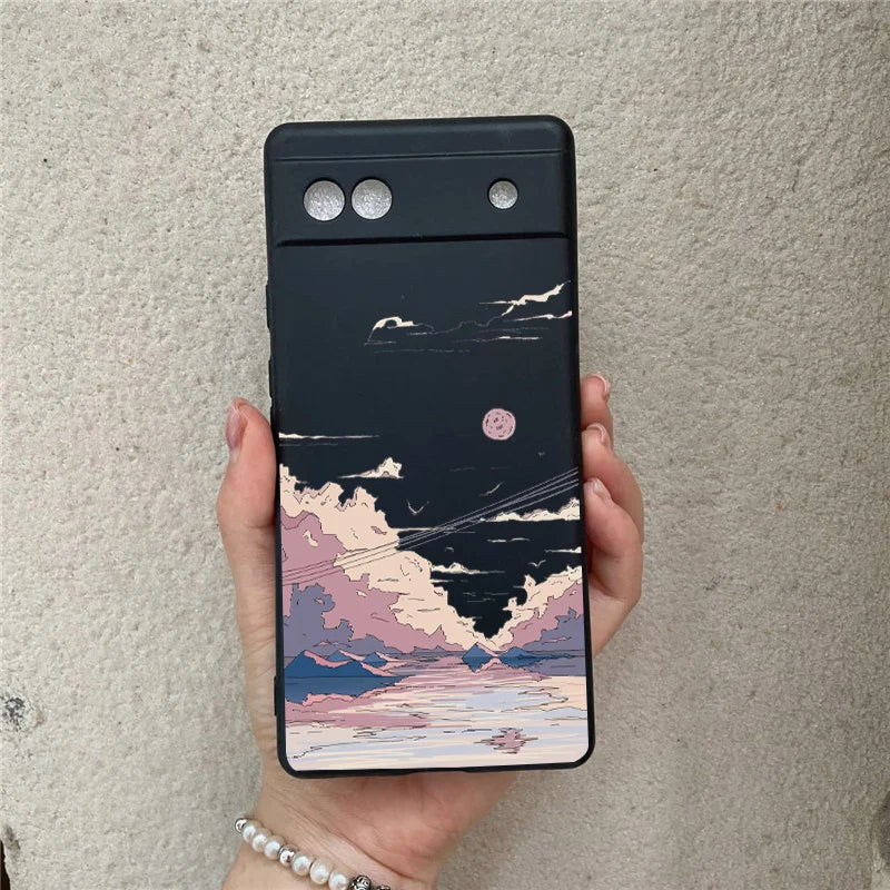Anime Landschaft Hülle für Pixel 6–8 Pro