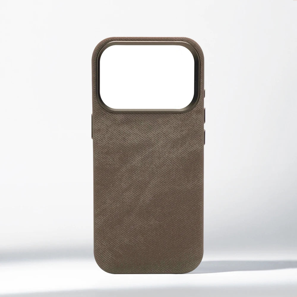 Stoßfeste Lederhülle mit Magnet für iPhone 17