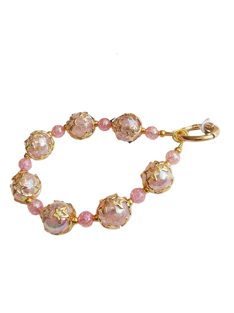 Kurzes Handgelenk Lanyard Sternen Himmel Perle Damen