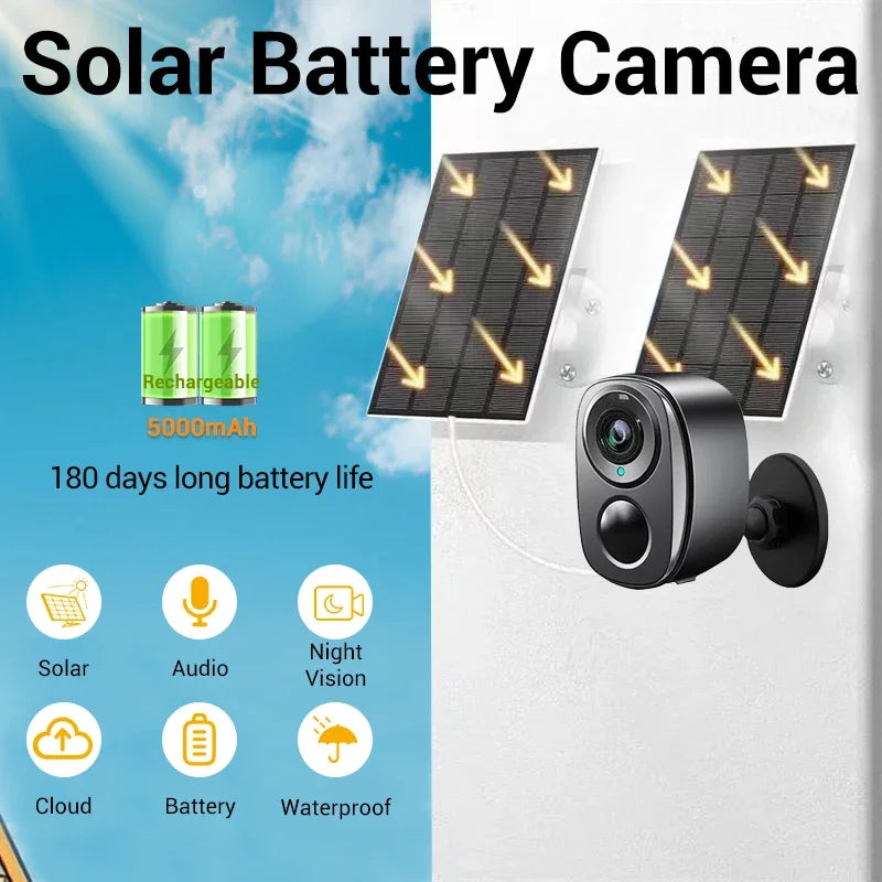 5MP 4G Solar Kamera mit Farb-Nachtsicht und Akku