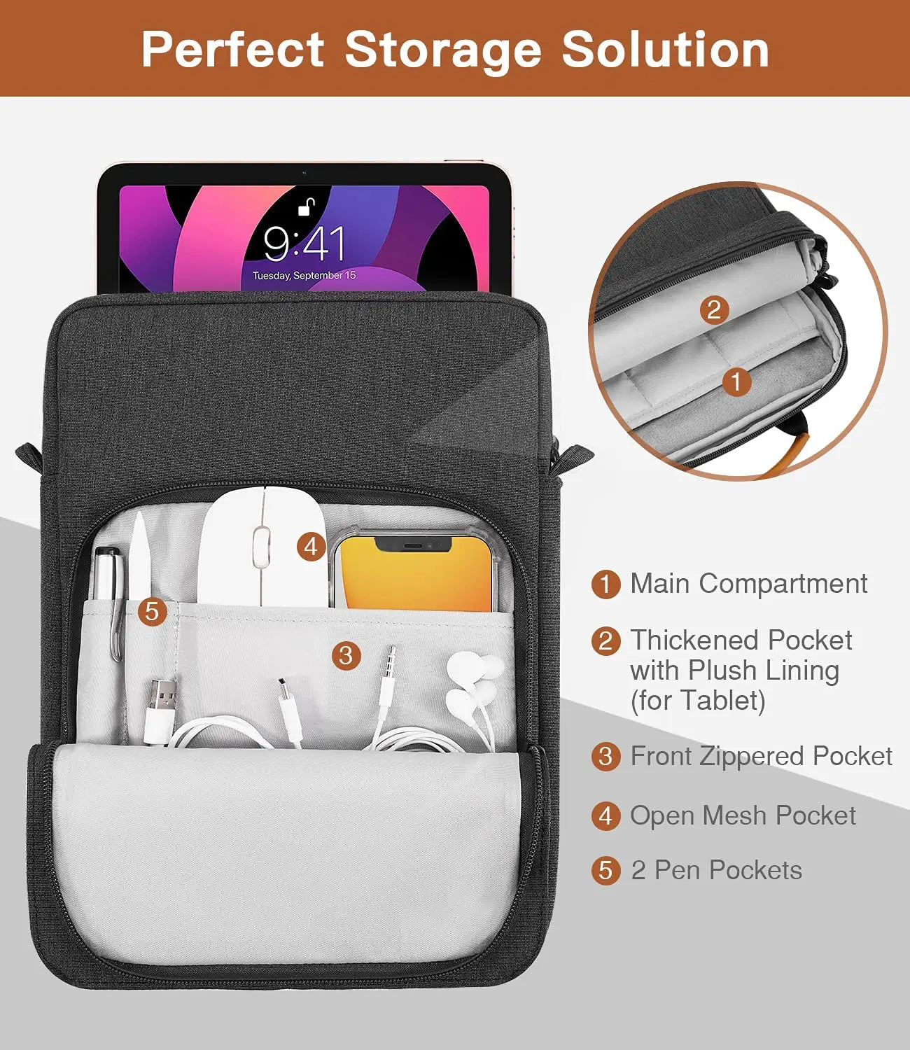 Tablet Schultertasche für iPad & Co.