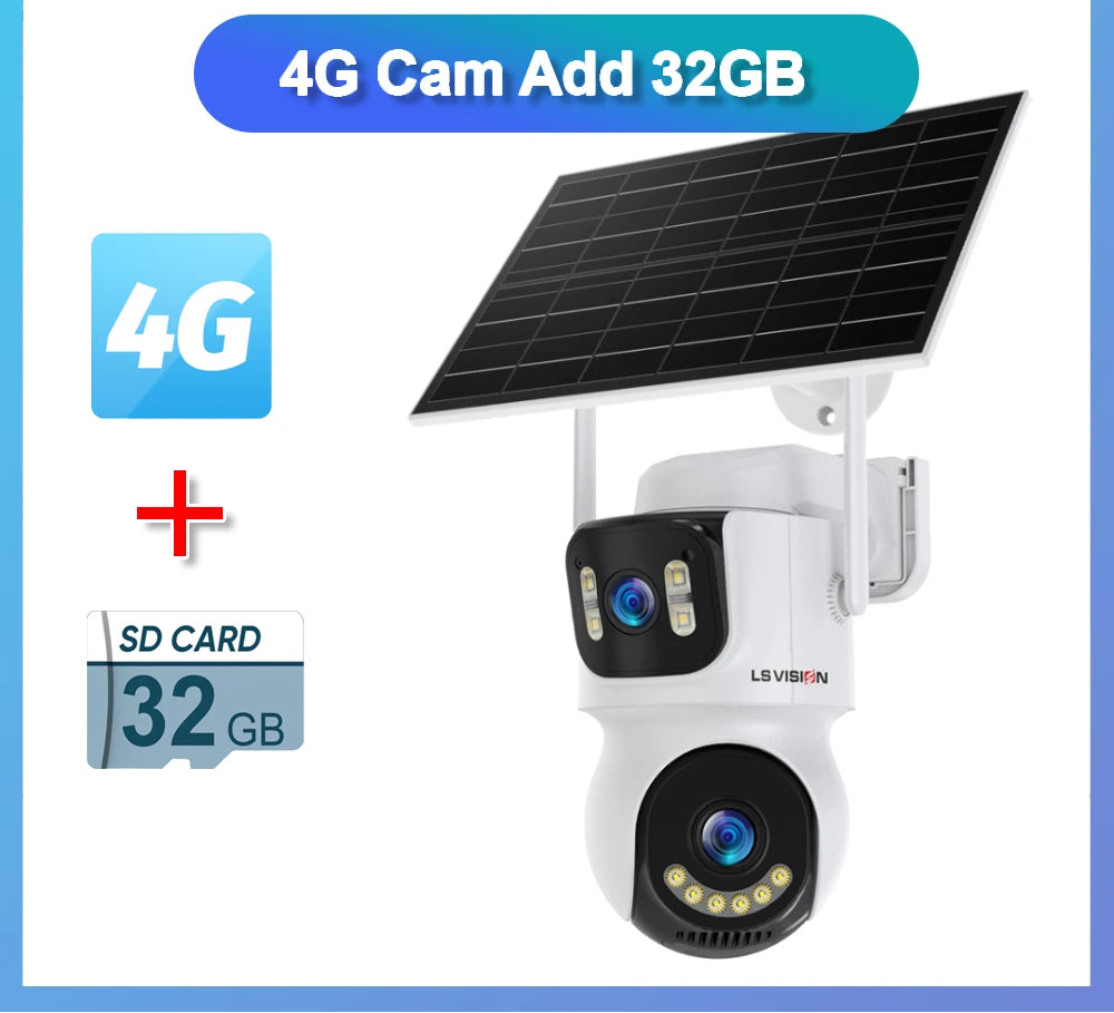 4K 4G WiFi Solarkamera mit 10X Zoom und Auto Tracking