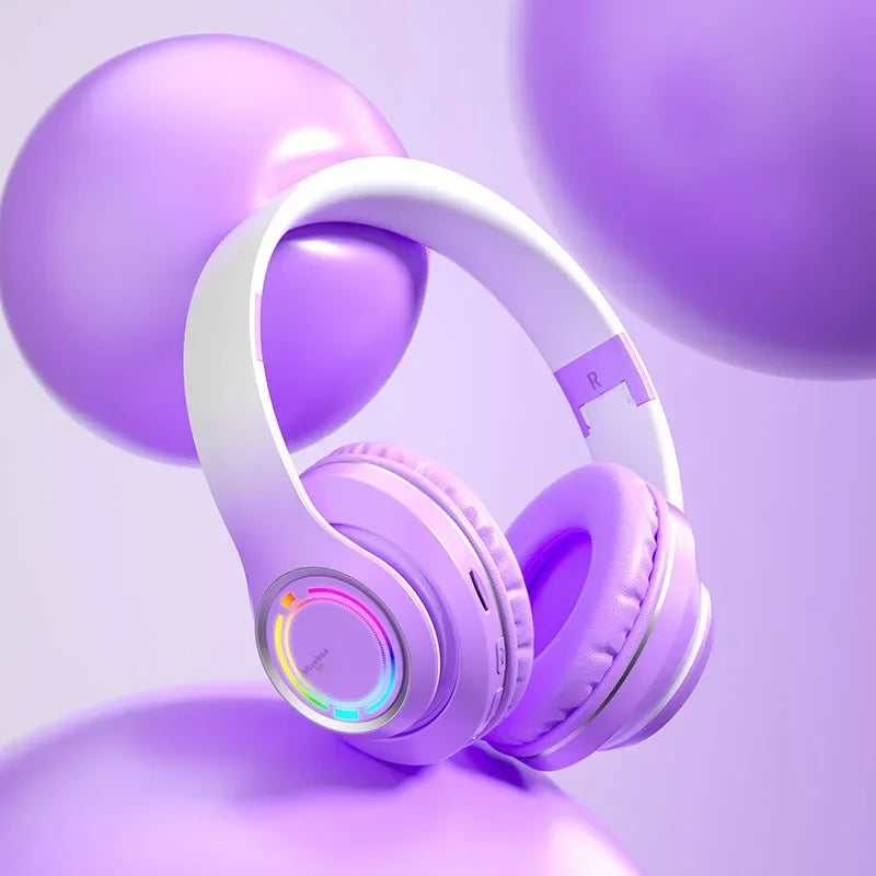 RGB Bluetooth Kabellose Kopfhörer Kinder