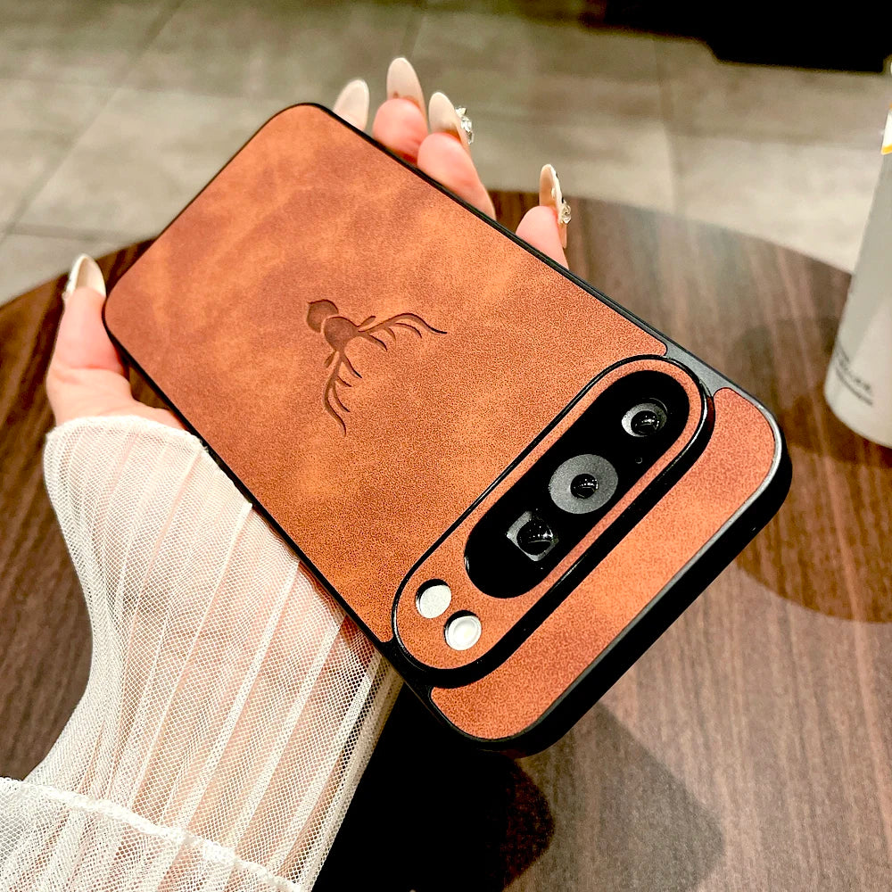 Retro Lederhülle für Google Pixel Serie