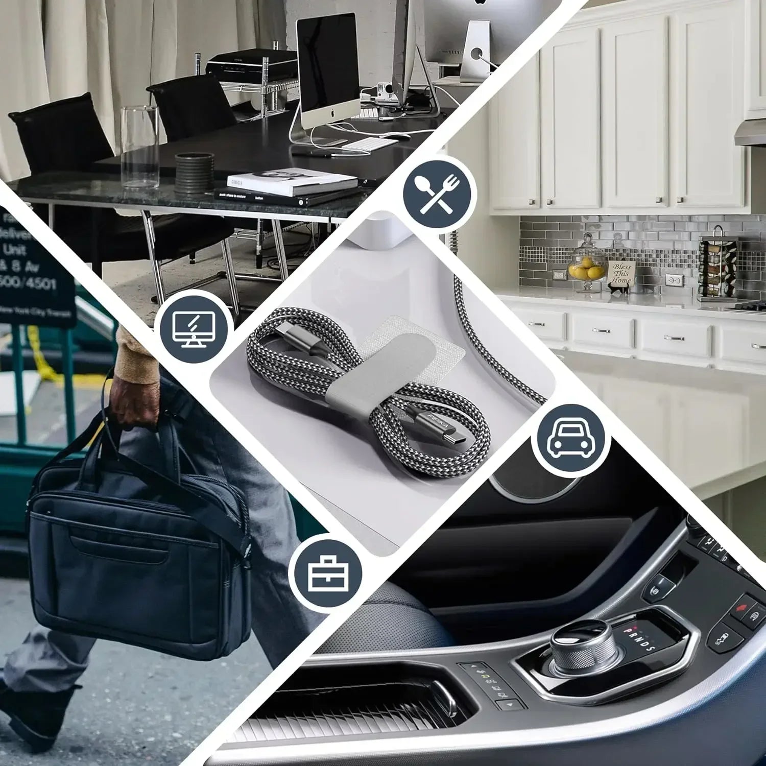 Wiederverwendbare Kabelbinder für Büro und Heim