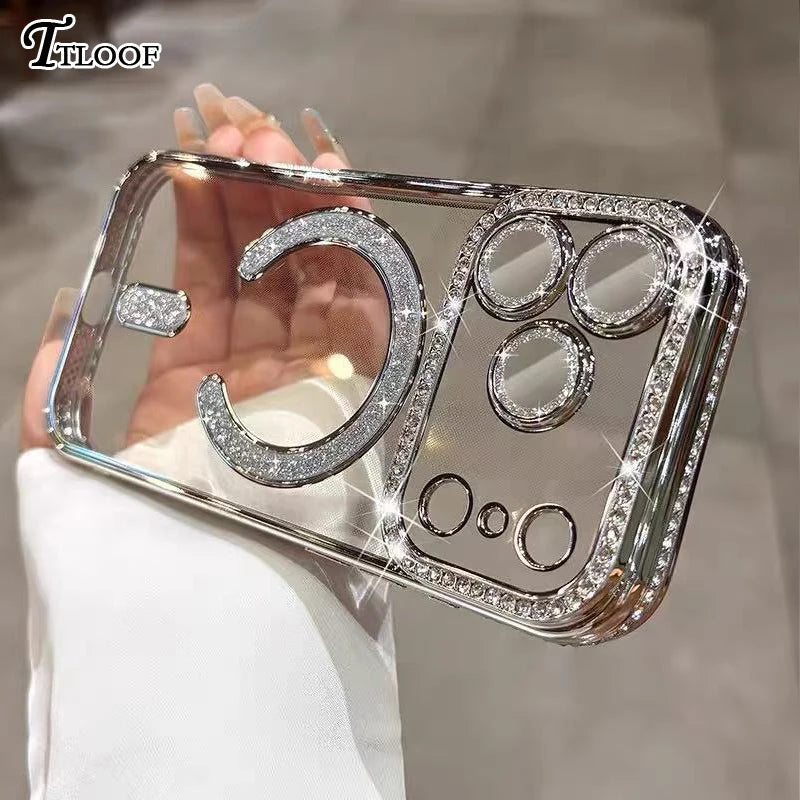 Glitzer Diamant Hülle mit MagSafe für iPhone 17