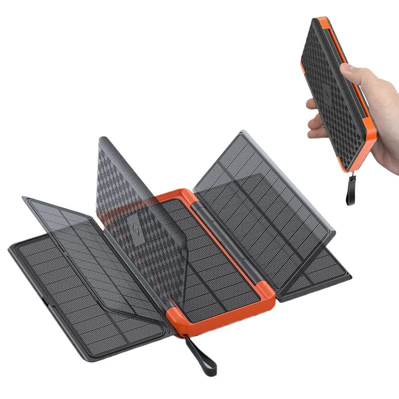 Faltbare 20000mAh Solar Powerbank Qi Wireless
