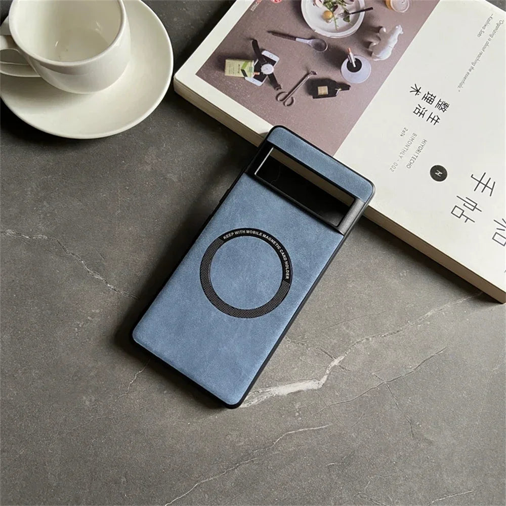 Luxuriöse Leder-Magsafe-Hülle für Pixel