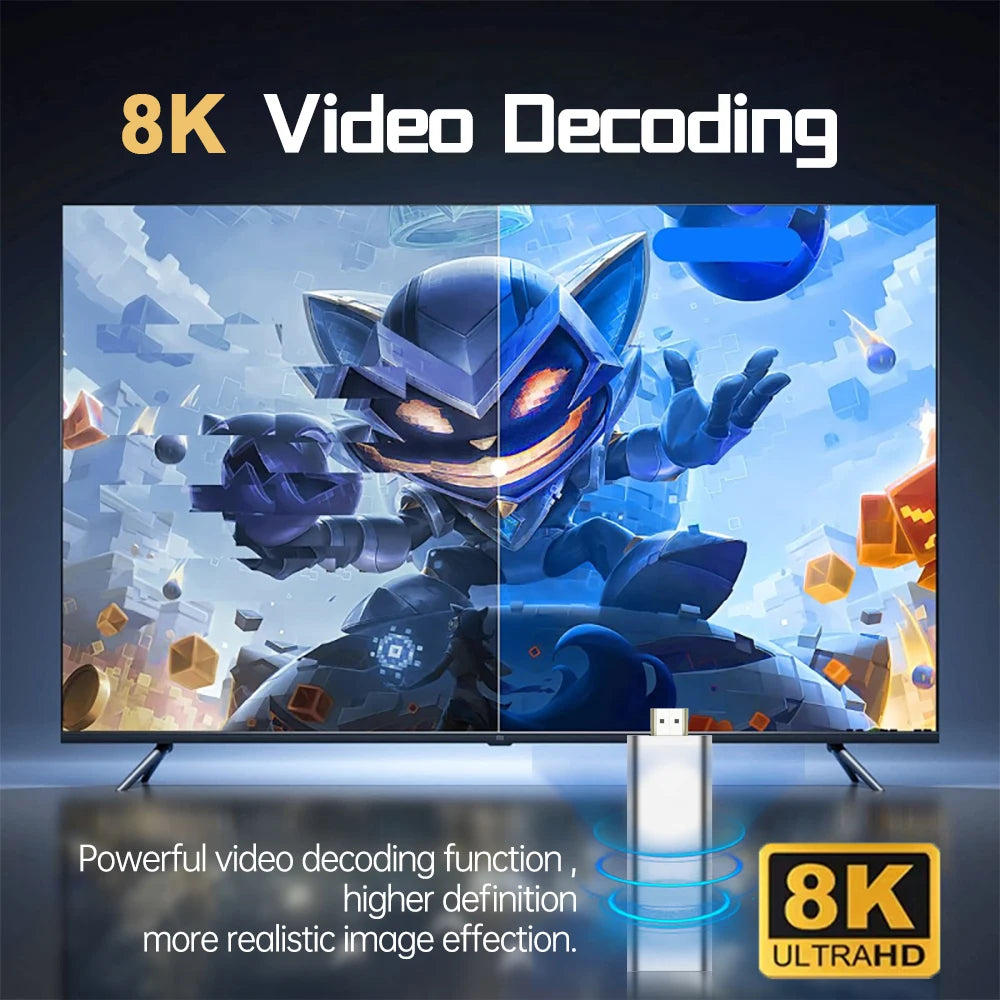 TV Stick Android 14 8K 4K Ultra Fast Media Player