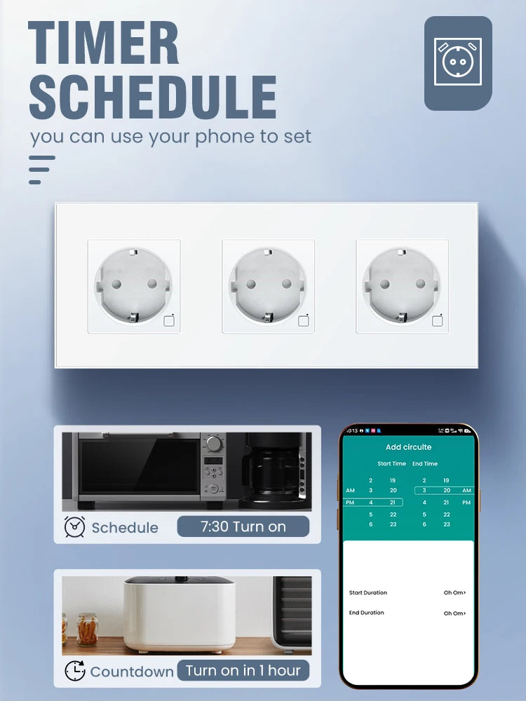 Smart WLAN Steckdose EU USB Typ-C Timer Alexa