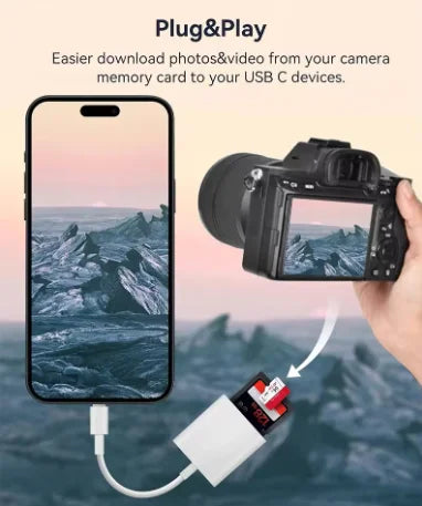 2-in-1 USB Typ-C SD TF Kartenleser Adapter